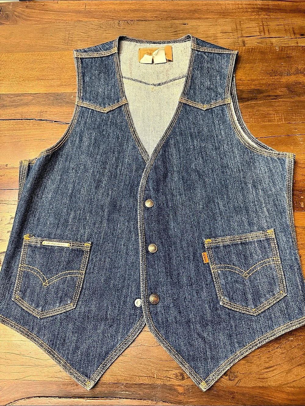 Mens Levi's Denim Vest Blue Size Medium. Vintage 70s/80s